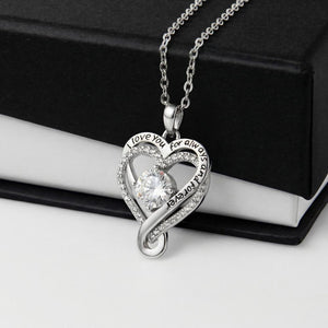 To My Loving Mom Love You Always Necklace with Message Card from Daughter