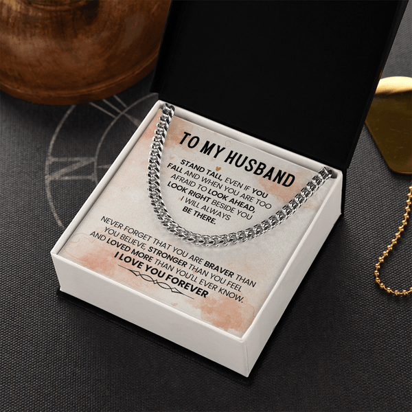 To My Amazing Husband – Cuban Link Chain - HEARTEN