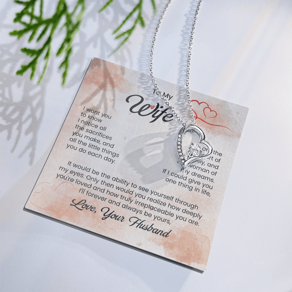 To My Beautiful Wife - Forever Love Necklace - HEARTEN