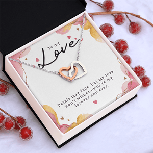 Interlocking Hearts Necklace (Yellow & White Gold Variants) - HEARTEN