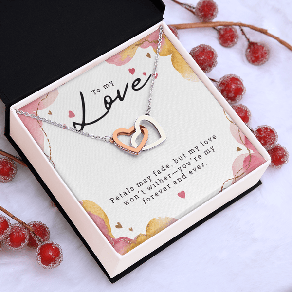Interlocking Hearts Necklace (Yellow & White Gold Variants) - HEARTEN
