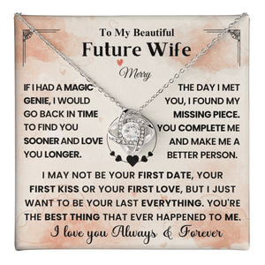 To My Beautiful Future Wife - Love Knot Necklace - HEARTEN