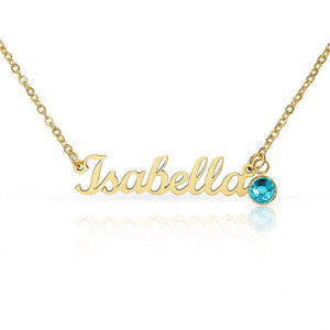 To My Dear Mom Custom Name Necklace with Birthstone and Message Card from Son - HEARTEN