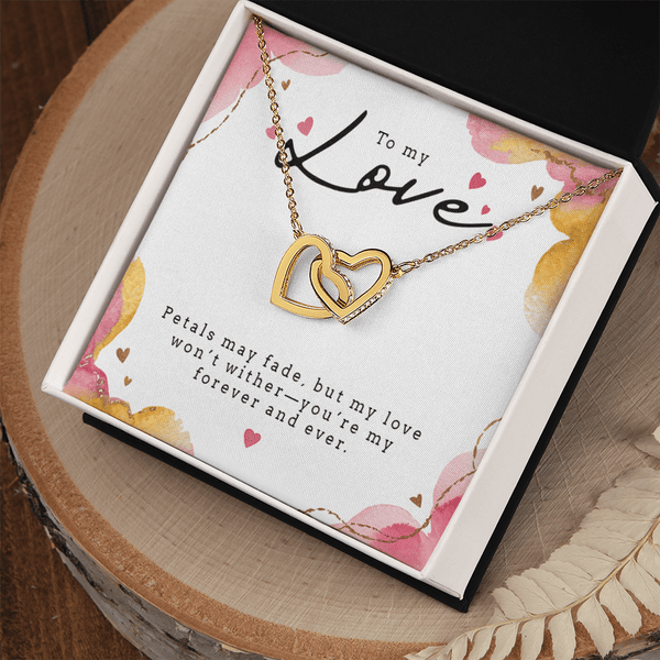 Interlocking Hearts Necklace (Yellow & White Gold Variants) - HEARTEN