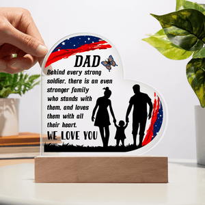 Acrylic Heart Plaque - HEARTEN