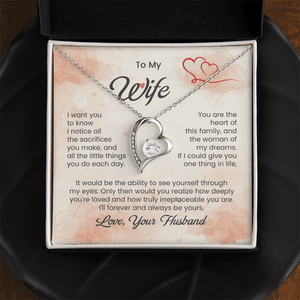 To My Beautiful Wife - Forever Love Necklace - HEARTEN