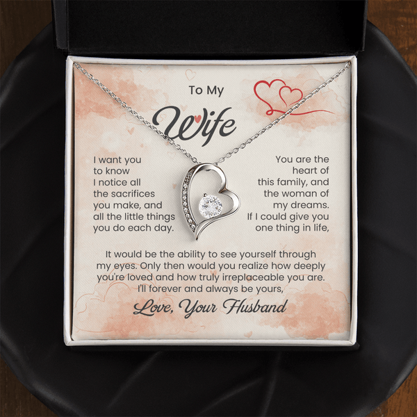 To My Beautiful Wife - Forever Love Necklace - HEARTEN