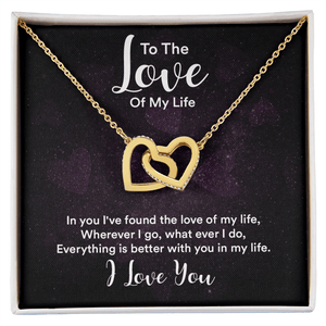 Interlocking Hearts Necklace (Yellow & White Gold Variants) - HEARTEN