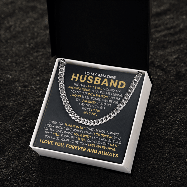 To My Amazing Husband – Cuban Link Chain - HEARTEN