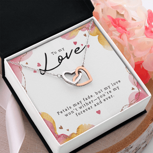 Interlocking Hearts Necklace (Yellow & White Gold Variants) - HEARTEN