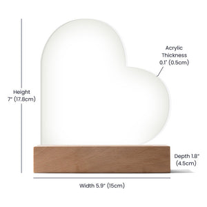 Acrylic Heart Plaque - HEARTEN
