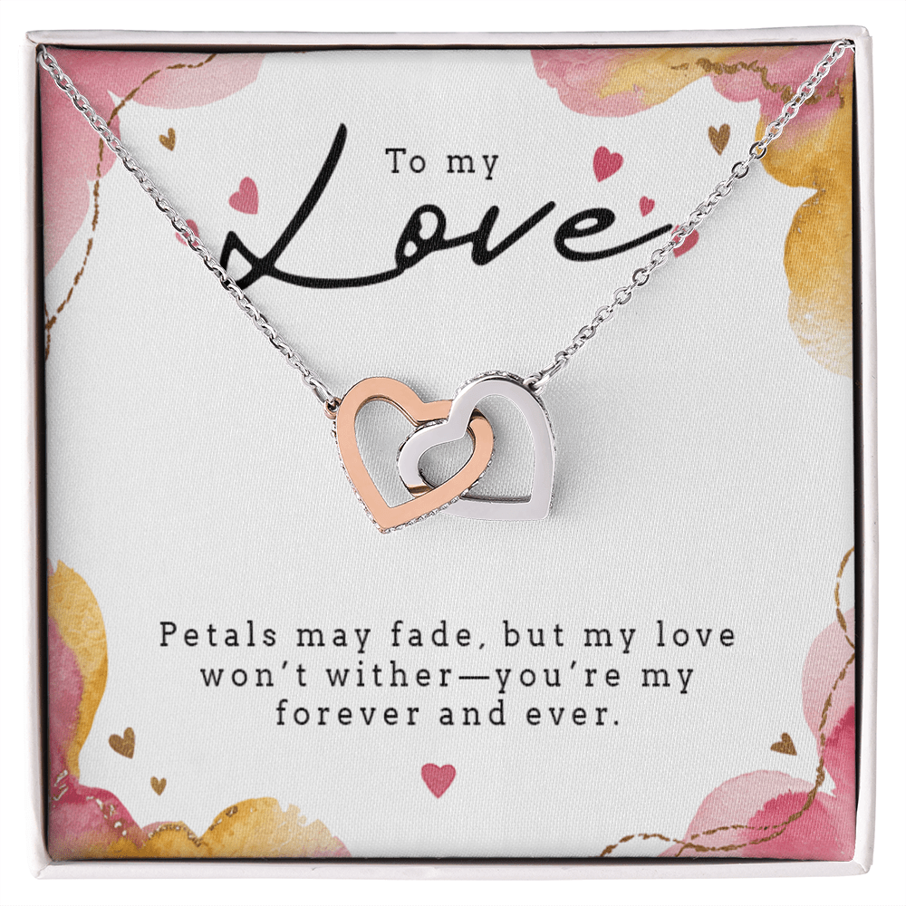Interlocking Hearts Necklace (Yellow & White Gold Variants) - HEARTEN