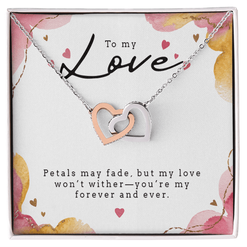 Interlocking Hearts Necklace (Yellow & White Gold Variants) - HEARTEN