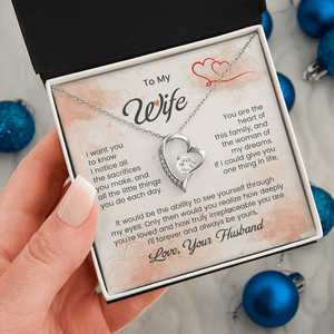 To My Beautiful Wife - Forever Love Necklace - HEARTEN