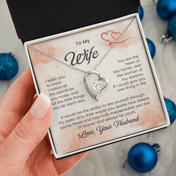 To My Beautiful Wife - Forever Love Necklace - HEARTEN