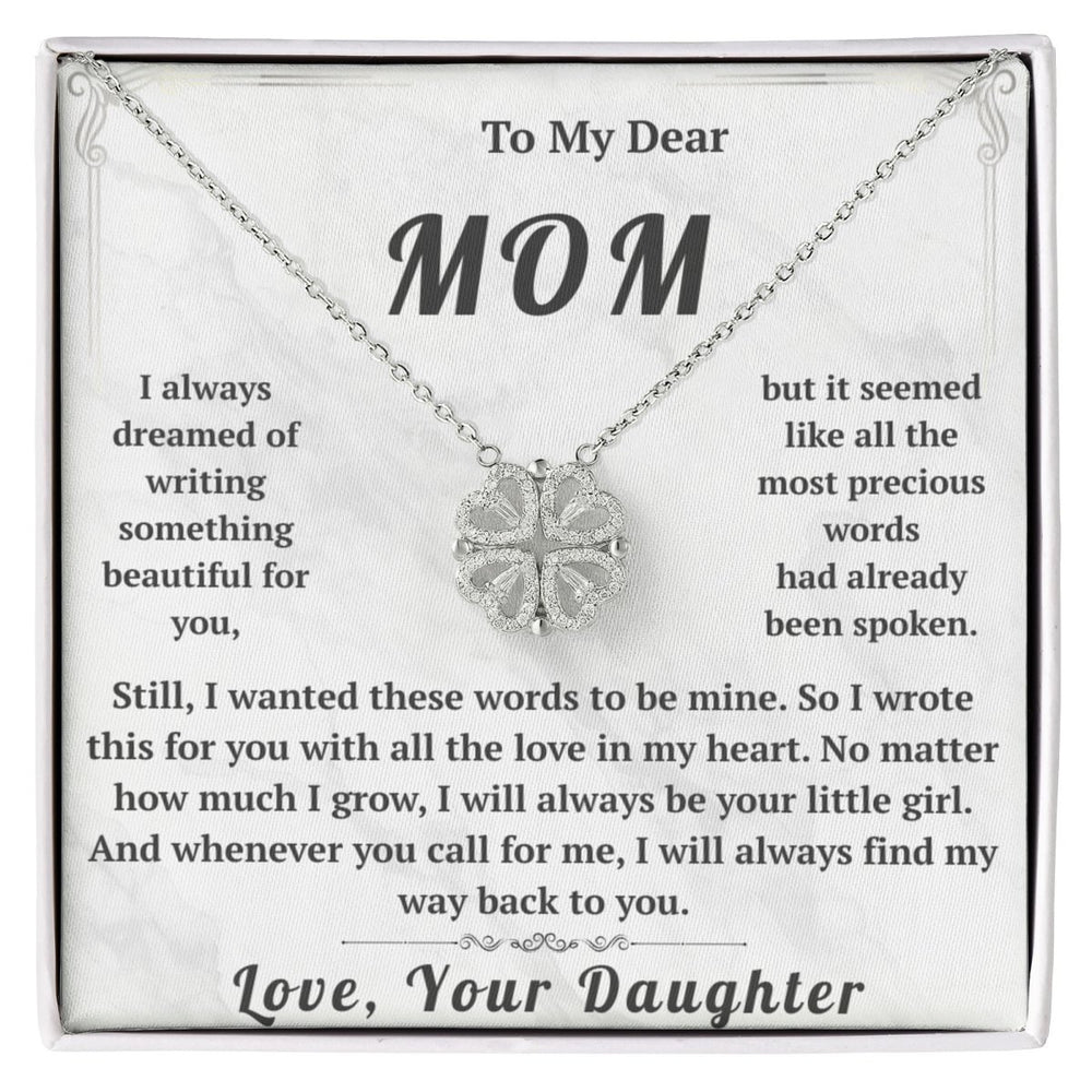 To My Dear Mom Magnetic Hearts Necklace From Daughter - HEARTEN