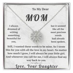 To My Dear Mom Magnetic Hearts Necklace From Daughter - HEARTEN