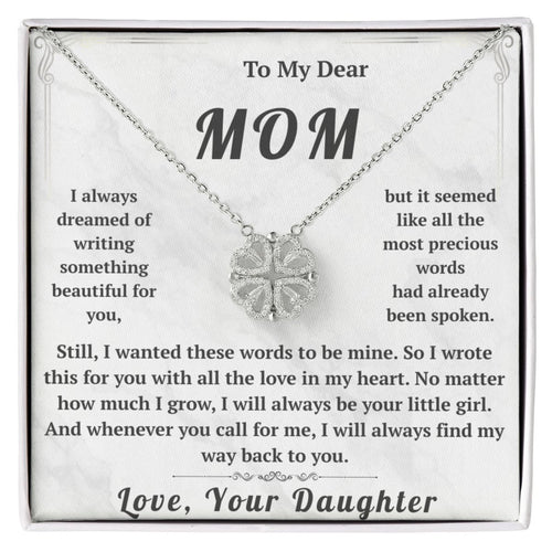 To My Dear Mom Magnetic Hearts Necklace From Daughter - HEARTEN