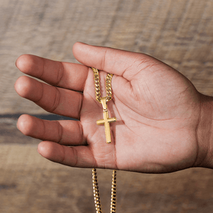 To My Amazing Husband – Personalized Cross with Cuban Link Chain - HEARTEN