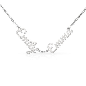 To Our Mom Personalized Name Necklace Gift Set with Message Card from Family - HEARTEN