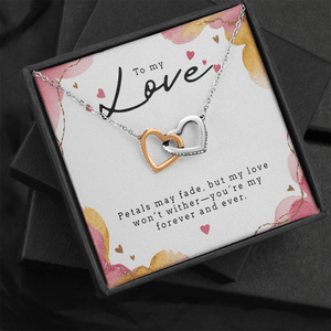 Interlocking Hearts Necklace (Yellow & White Gold Variants) - HEARTEN