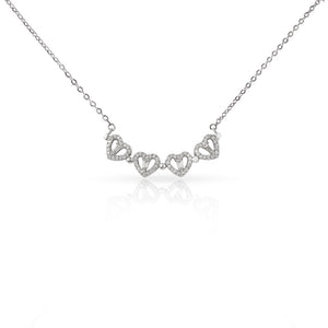 To My Beautiful Wife Magnetic Hearts Necklace with Message Card from Husband - HEARTEN6