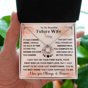 To My Beautiful Future Wife - Love Knot Necklace - HEARTEN