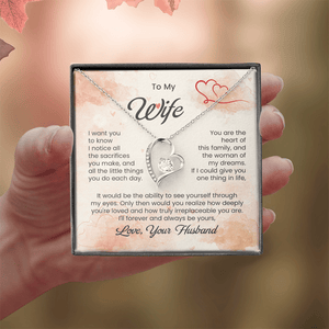 To My Beautiful Wife - Forever Love Necklace - HEARTEN