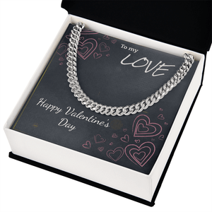 To My Love Cuban Link Chain – Valentine's Day Gift for Him - HEARTEN