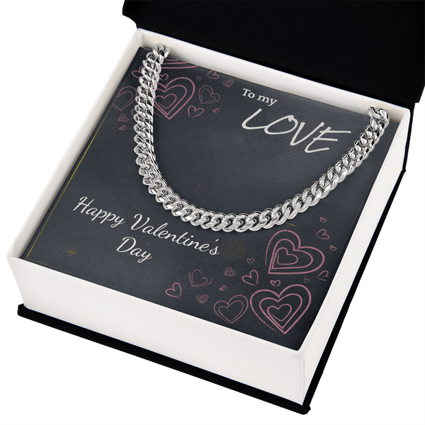 To My Love Cuban Link Chain – Valentine's Day Gift for Him - HEARTEN