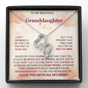 To My Beautiful Granddaughter - Heart to Heart Pendant Necklace - HEARTEN