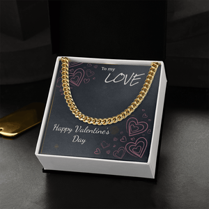 To My Love Cuban Link Chain – Valentine's Day Gift for Him - HEARTEN