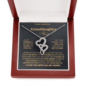 To My Beautiful Granddaughter - Heart to Heart Pendant Necklace - HEARTEN