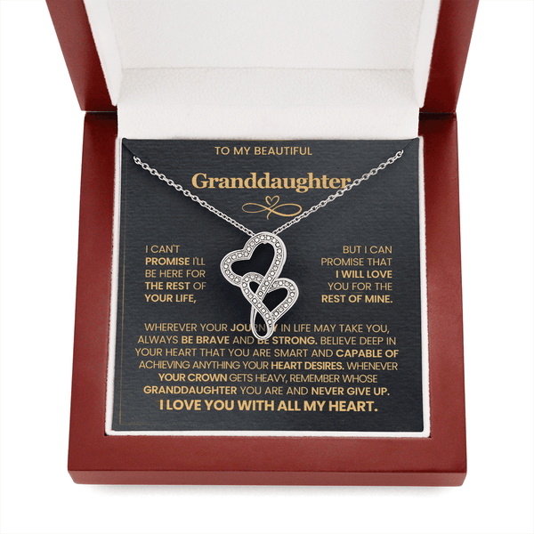 To My Beautiful Granddaughter - Heart to Heart Pendant Necklace - HEARTEN