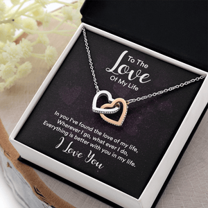 Interlocking Hearts Necklace (Yellow & White Gold Variants) - HEARTEN