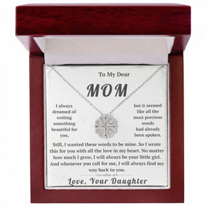 To My Dear Mom Magnetic Hearts Necklace From Daughter - HEARTEN