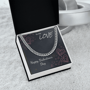 To My Love Cuban Link Chain – Valentine's Day Gift for Him - HEARTEN