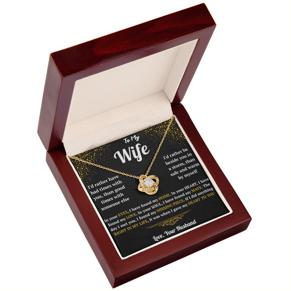 To My Wife - Love Knot Necklace - HEARTEN