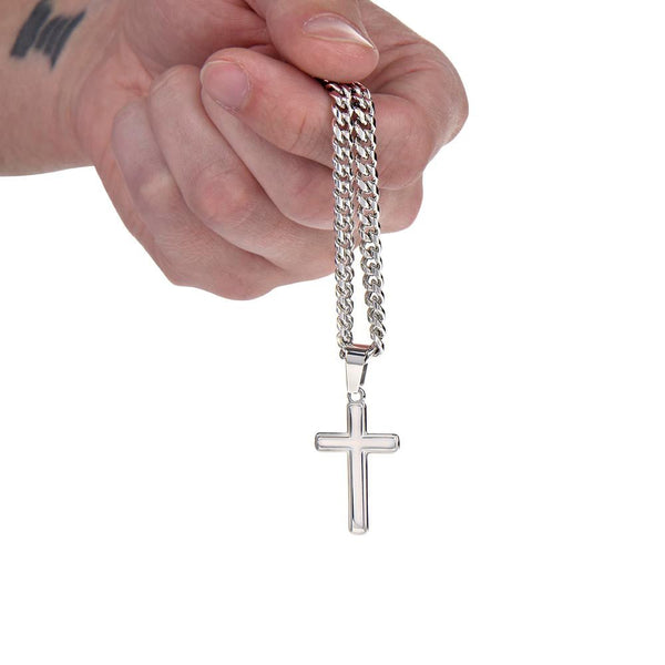 To My Amazing Husband – Personalized Cross with Cuban Link Chain - HEARTEN