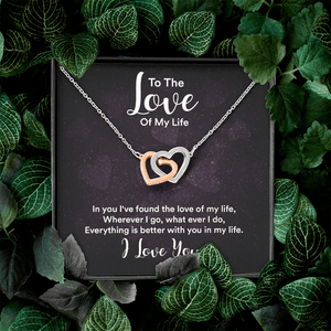 Interlocking Hearts Necklace (Yellow & White Gold Variants) - HEARTEN