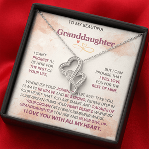 To My Beautiful Granddaughter - Heart to Heart Pendant Necklace - HEARTEN