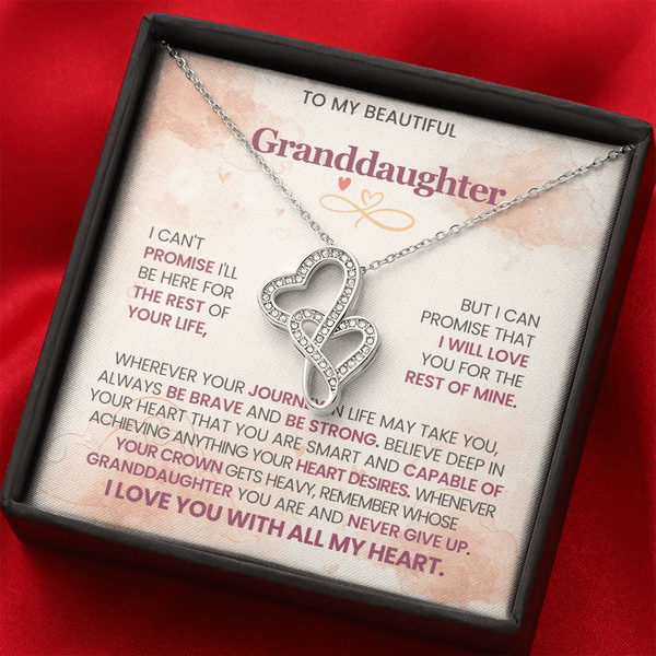To My Beautiful Granddaughter - Heart to Heart Pendant Necklace - HEARTEN