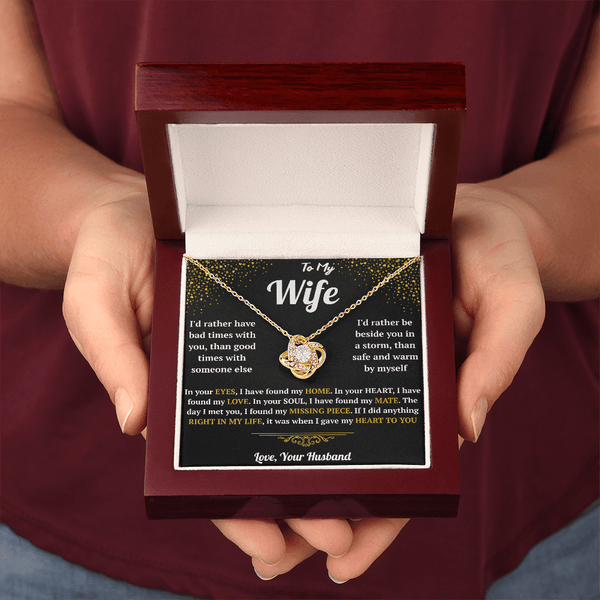 To My Wife - Love Knot Necklace - HEARTEN