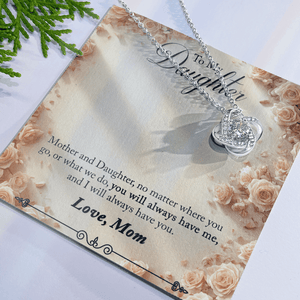 To My Daughter Love Knot Necklace from Mom - HEARTEN