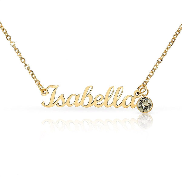 To My Dear Mom Custom Name Necklace with Birthstone and Message Card from Son - HEARTEN