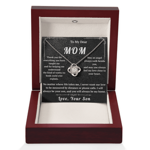 To My Dear Mom Love Knot Necklace - HEARTEN