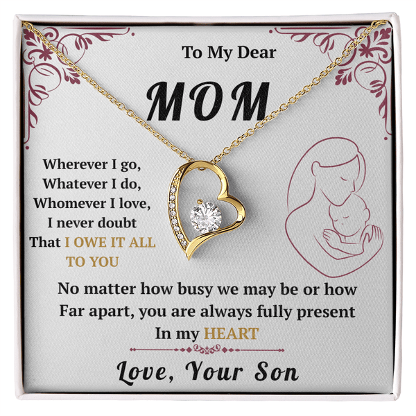 To My Mom - Forever Love Necklace - HEARTEN