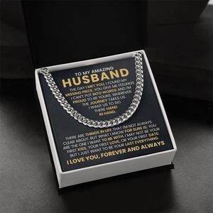 To My Amazing Husband – Cuban Link Chain - HEARTEN