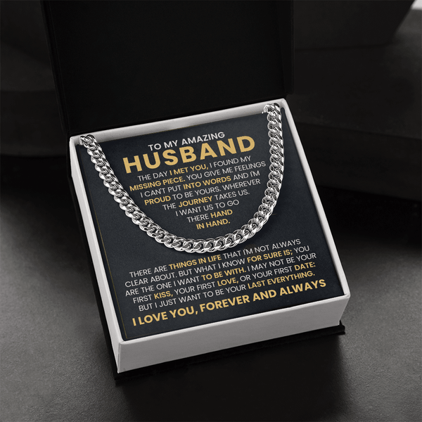 To My Amazing Husband – Cuban Link Chain - HEARTEN
