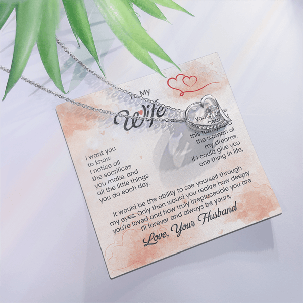 To My Beautiful Wife - Forever Love Necklace - HEARTEN